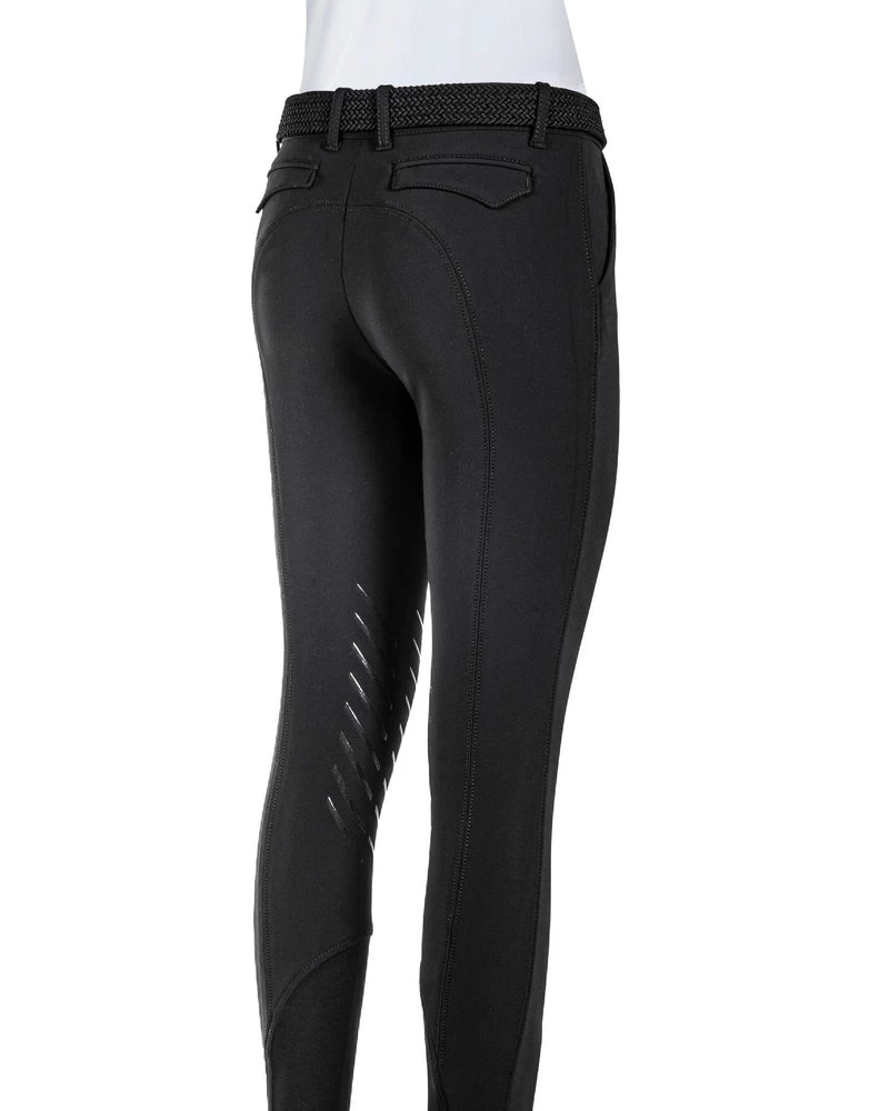 Equiline Winter Riding Breeches Ladies Knee Grip Wrendak Black 2 Equiline Winter Riding Breeches Ladies Knee Grip Wrendak Black - Image 2